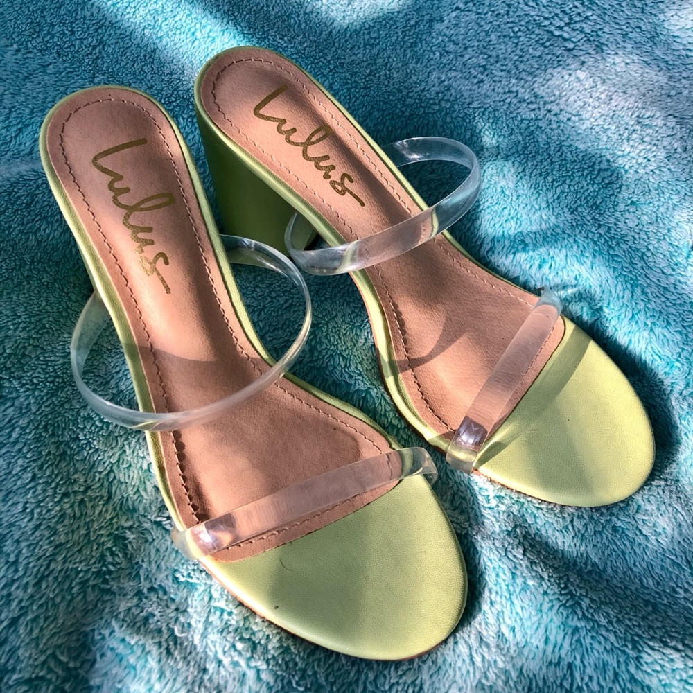 LULUS Pistachio Green High Heel Sandals